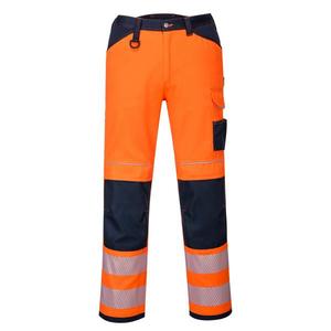 PORTWEST - PW340ONR41 PW3 High visibility <b>orange</b>/blu navy work trouser - EAN 5036108307630 <b>HI</b>-<b>VIS</b> WORKWEAR - Product Image 1