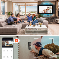 Ensemble visiophone intelligent 1080p avec moniteur intérieur de 7 pouces sonnette caméra Wifi réseau filaire Tuya App téléphone portable télécommande Cont