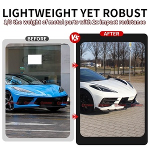 Brilliant Quality Upgrade to Larte Style Dry Carbon Fiber <b>Car</b> Front <b>Diffuser</b> Lip <b>for</b> Chevrolet Corvette C8 - Product Image 3
