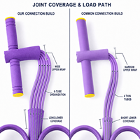 Cordon de traction en TPE à 6 tubes pour exercices abdominaux, personnalisable avec logo, idéal pour les cours de fitness en groupe et les séances d'entraînement personnel – Vente en gros