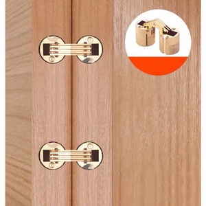 Charnières de meubles modernes en laiton doré, petites, avec ouverture à 180 degrés et fixation par vis, pour boîte à bijoux en bois – Approvisionnement direct usine - Product Image 3