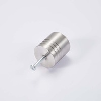 Poignée et bouton de meuble en acier inoxydable massif à trou unique, finition nickel brossé, avec vis