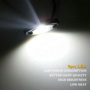 OVOVS Autres accessoires d'éclairage de voiture Lumières de roche à 9 LED blanc pur pour camion tout-terrain RV <span class=keywords><strong>Camper</strong></span> - Product Image 5
