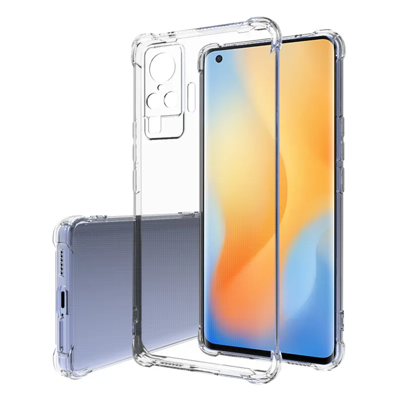 Shock Proof Flexible Phone Case Transparent Clear Back Cover For Vivo x50 pro v19 v17 v15 y11 iqoo 3 TPU Phone Case