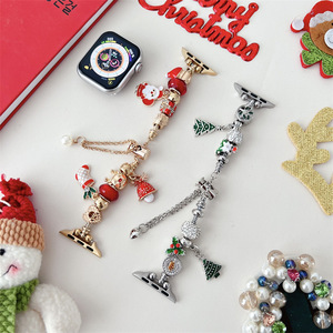 Pendentif de noël <span class=keywords><strong>bracelet</strong></span> de montre mignon pour <span class=keywords><strong>Apple</strong></span> <span class=keywords><strong>Watch</strong></span> Ultra 38mm 41 44mm 49mm Bling femme pour iWatch 9 8 7 SE <span class=keywords><strong>bracelet</strong></span> en métal - Product Image 2