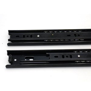 Glissière de tiroir robuste à trois sections Jin Aoding 45 cm, noire, qualité industrielle, pour applications de meubles - Product Image 1