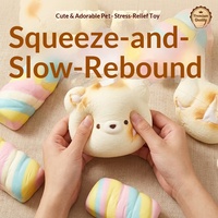 Offre Spéciale : Jouet Squishy Ours de Simulation Ultra-doux, Texture Gâteau, Sensation Humide, en PU à Rebond Lent, Jouet Anti-stress à Presser pour Poses Créatives