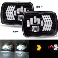 Faro LED Rectangular de 7 Pulgadas 5*7 para Vehículos Todoterreno, Lente de Tubo para Camioneta, Vehículo Todoterreno, Cherokee