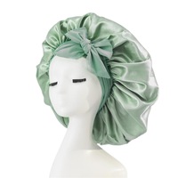 Bonnet de cheveux unisexe moyen pour dormir une couche Bonnets en satin pour hommes femmes cheveux bouclés bonnet de sommeil