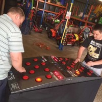 Songfa Metal English Lights Electronic Hire Chaos Strike-a-Light Fast Mini Carnival Arcade Game 2 Player Fast Reaction Indoor