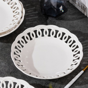 Lelyi Vente directe du fabricant <span class=keywords><strong>Assiette</strong></span> <span class=keywords><strong>creuse</strong></span> en céramique créative Western Dining Relief - Product Image 3
