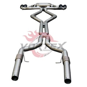 Système d'échappement Vortex SS304 Valvetronic compatible avec Alfa Romeo Giulia Stelvio Quadrifoglio 2.9L V6 Performance Racing Muffler Catback - Product Image 2