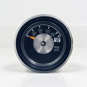 Manómetro <span class=keywords><strong>BECO</strong></span> de 36 mm con Carcasa de Plástico ABS y Manguera de Goma, Rosca de 1/8, 300 Bares, para Aparatos de Extinción de Incendios - Product Image 1