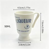 Tasse à café PC 50 ml personnalisable avec logo, réutilisable pour dégustation d'espresso et promotions