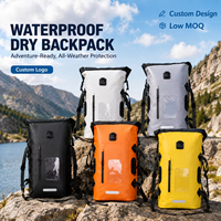 Sac à dos unisexe imperméable 32L en PVC avec cadre interne, ceinture à coussin d'air et poignée souple pour l'escalade, le camping et le rafting