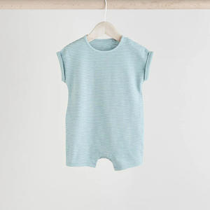 بدلة أطفال بأكمام قصيرة بدلة نوم لحديثي الولادة بجامة أطفال عضوية ملابس نوم صيفية مخصصة لملابس الأطفال - Product Image 6