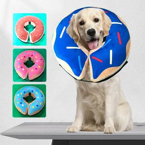 Collier de rétablissement de la santé des animaux de compagnie avec impression personnalisée beignet après chirurgie collier de protection souple réglable en PVC gonflable pour le cou pour chiens et chats - Product Image 3