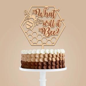 ที่ประดับเค้กไม้รูปทรงรังผึ้ง อุปกรณ์ตกแต่งเค้กสำหรับงานเลี้ยงฉลองวันเกิดเด็ก - Product Image 2