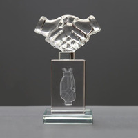 Trophée de cristal d'entreprise personnalisé décoratif affichage en verre cadeau cristal souvenir