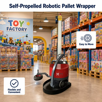 Robot d'emballage de palettes autopropulsé HETAI, machine d'emballage avec certification CE pour les marchandises volumineuses, directement de l'usine