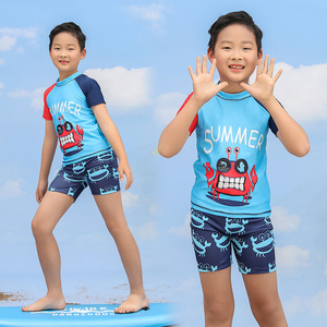 <b>Boys</b> Swimwear Two Piece Set Quick Dry Hot Air Balloon Print Swim Suit For Swimming And Water Sports 4-8 Years Old - Product Image 3