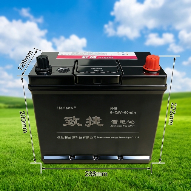 New Top Seller POWSEA NS60 46B24 12V 45Ah Dry Charged High CCA Lead Acid Car Auto Battery Golf Carts Boats Performance 12-Month
