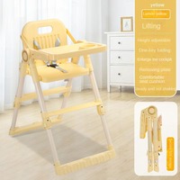 Chaise haute pliable et réglable pour enfants de 0 à 12 mois, utilisation pratique à domicile, chaise haute multifonctionnelle pour bébé