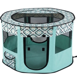 Portable octogone extérieur chien exercice <span class=keywords><strong>Cage</strong></span> intérieur parc chiot chenil avec tente pliante clôture pour animaux de compagnie et accessoires pour chats et animaux de compagnie - Product Image 3