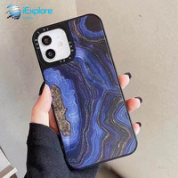Coque de téléphone IExplore en acrylique personnalisée avec motif UV marbré pour filles, compatible iPhone 17 Pro Max, S26 Ultra, A55, A35, S25FE, Camon 40, Hot 60