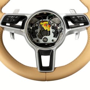 Für Porsche Panamera Macan <span class=keywords><strong>Cayenne</strong></span> 918 911 718 970 971 991 992 985 987 Leder-Lenkrad - Product Image 5