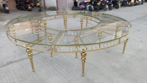 Bán Buôn Sang Trọng Thép Không Gỉ Mặt Trăng Bảng Nửa Vòng Khách Sạn Tổ Chức Sự Kiện Serpentine Ăn Đám Cưới Mặt Trăng Bảng - Product Image 2