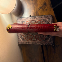 Carnet de notes de luxe en cuir PU gaufré crocodile avec reliure cousue, étui rigide, pochette A5, journal personnalisé avec logo, coffret cadeau d'affaires