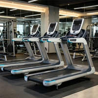 Tapis roulant aérobie commercial pour centre de fitness avec moniteur de fréquence cardiaque sans fil et grand écran LED pour salles de sport