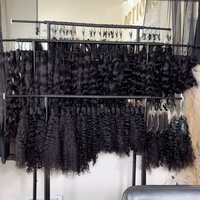 Lot de Cheveux Birmans Naturels Bruts 100% Non Transformés, Bouclés, Double Trame, Couleur Naturelle, Vente en Gros