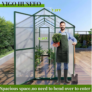 Serre <span class=keywords><strong>de</strong></span> jardin moderne <span class=keywords><strong>de</strong></span> luxe en verre 6x8 pieds avec cadre en aluminium et porte battante pour utilisation en <span class=keywords><strong>mariage</strong></span> - Product Image 2