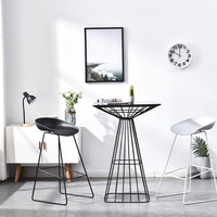 Mobilier de bar moderne Comptoir de bistro Table de bar avec revêtement en poudre métallique Table de cocktail pour mariage, banquet, événements et location