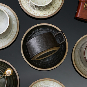 Tasse à café de style japonais écologique avec soucoupe et plateau de vente directe d'usine - Product Image 6