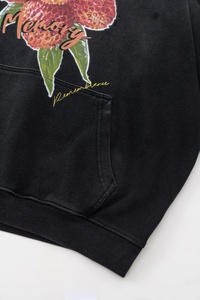 Sudadera con capucha con estampado de lichi de fruta pintada a mano americana de talla grande suelta de otoño e invierno para hombre de alta calidad - Product Image 6