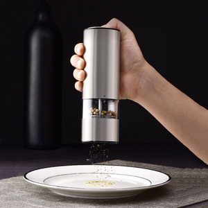 Electric <b>Grinder</b> Stainless Steel Portable <b>Mini</b> Pepper Salt Mill For Kitchen Seasoning - Product Image 3