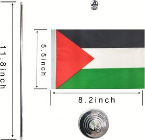 Wholesale Stick Small Mini Palestinian Office Desktop Flag Palestine Table Desk Flag on Stand with Stand Base - Product Image 6