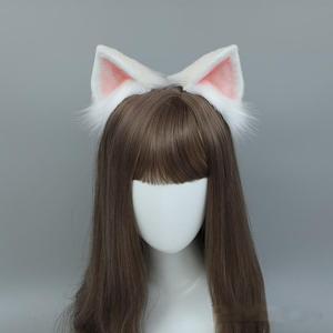 E0021 Bandeau d'oreille d'animal fait à la main pour Cosplay Ahri inspiré cerceau de cheveux en fausse fourrure accessoire de costume d'anime Halloween et fête à thème - Product Image 4