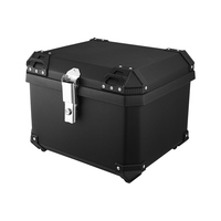 57L gros universel moto arrière top box coffre de rangement casque bagages boîte à outils clé serrure queue boîte