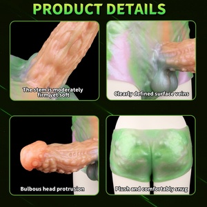 SHAZ Pantalones con Dildo Hueco de Silicona Elástica Suave, Diseño de Monstruo de Fantasía, Dildo con Forma de Pene, Condón, Juguetes Sexuales para Hombres y Mujeres Adultos, Venta al por Mayor - Product Image 5