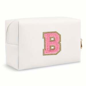 Bolsa de Cosméticos con Logotipo Personalizado, 26 Letras Bordadas, Bolsa de Aseo Octogonal para Mujer, Bolsa de Viaje de Gran Capacidad, Bolsa de Mano - Product Image 2