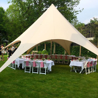 Tente de chapiteau à cadre en aluminium, tente publicitaire en étoile extensible à pôle unique pour les événements et les mariages