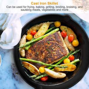 Poêle en fonte Db de 8 pouces avec revêtement céramique antiadhésif, compatible four, pour la cuisine à domicile - Product Image 6