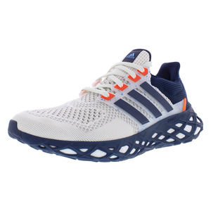   Scarpe Atletiche Adidas Ultraboost Web DNA da Uomo Taglia 9.5 Bianco Gesso/Blu Navy/Arancione Impact con Funzione Ammortizzante - Product Image 1