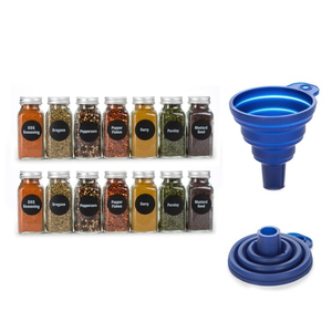 4oz kính vuông nhà bếp gia vị lưu trữ <span class=keywords><strong>Jar</strong></span> <span class=keywords><strong>Set</strong></span> với vít cap gia vị gia vị muối hạt tiêu Máy XAY <span class=keywords><strong>JAR</strong></span> - Product Image 4