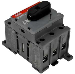 A-BB OT63F3 (1SCA105332R1001) Interrupteur-sectionneur tripolaire à commande frontale, 63A AC-21/22/23, 750V AC, IP20, Montage sur rail DIN/sur base - Product Image 4