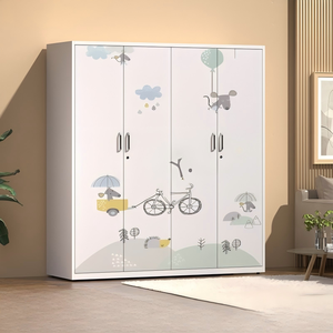 <span class=keywords><strong>Armadio</strong></span> in Acciaio con 2 Ante a Battente, Stampa Moderna, <span class=keywords><strong>Armadio</strong></span> Metallico Stampato per Camera da Letto Ragazza, Armadietto Contenitore per Vestiti, Locker in Metallo - Product Image 3